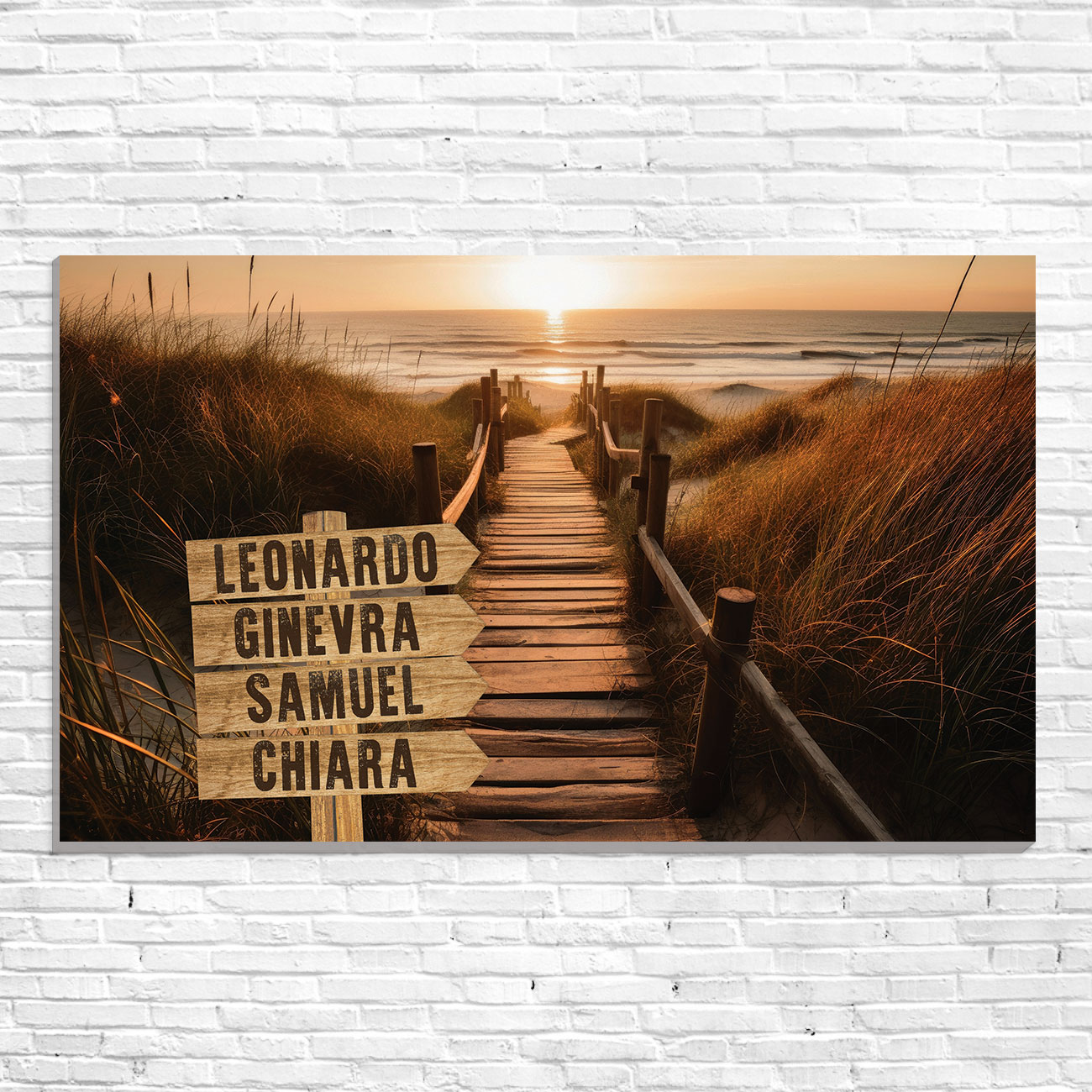 Sfumature del tramonto sul pontile – fotografia su tela