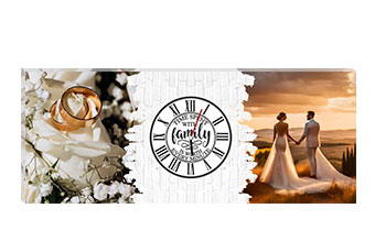 Orologio tela family 100x40 ORIZZONTALE